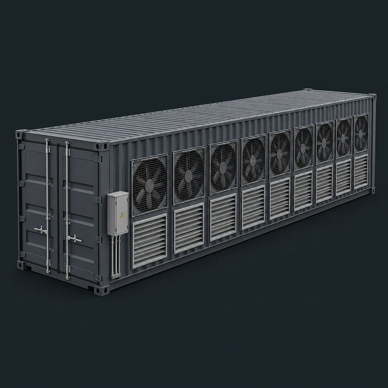 Типовая конфигурация / иллюстрация: Mining Container 40ft, 1.2 MW